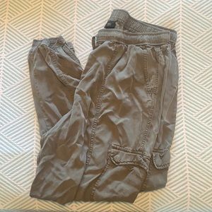 Green army type pants